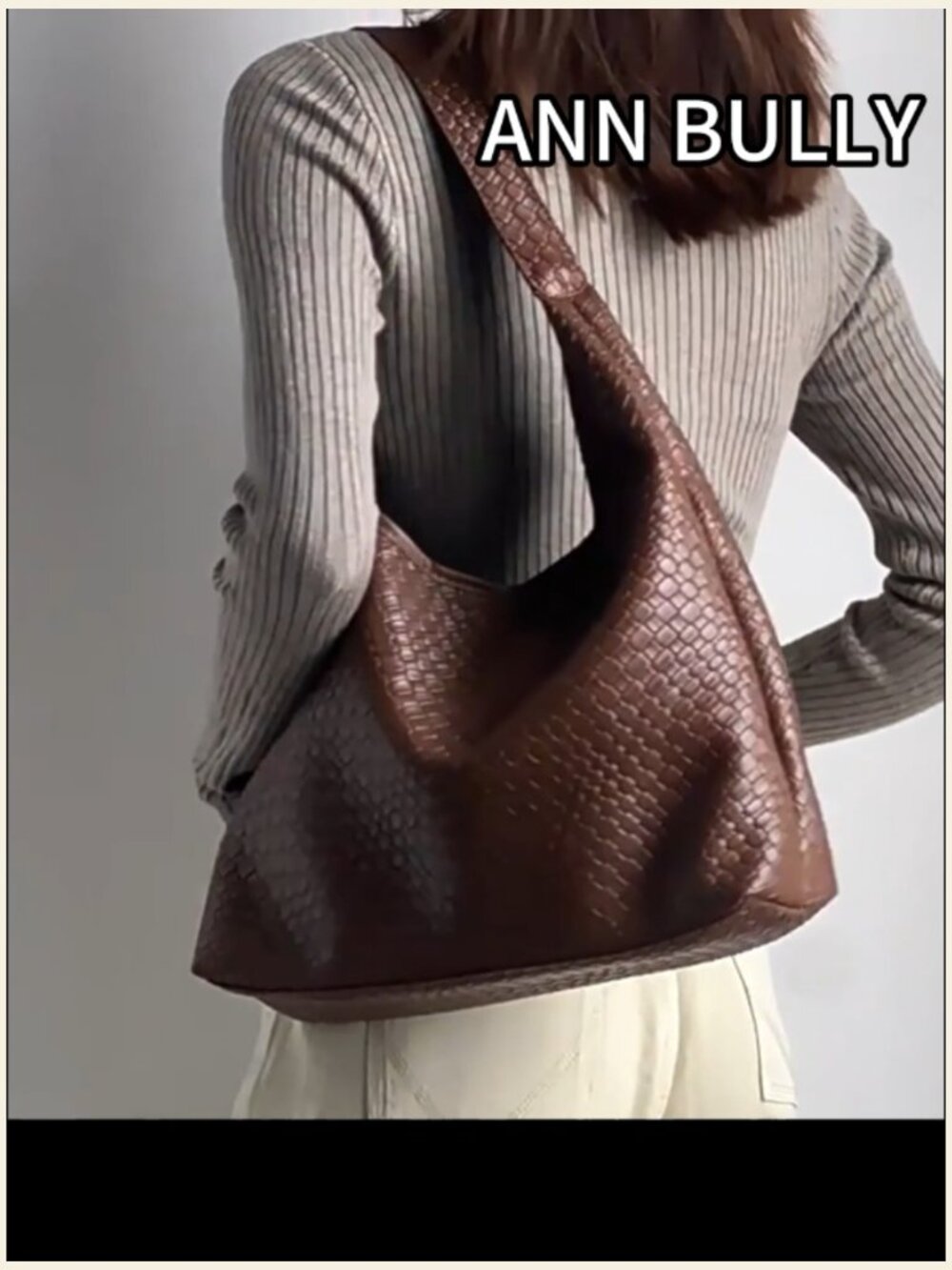 Women's Woven Hobo Tote, Large Capacity Faux Leather Shoulder Bag - Picture 7 of 7